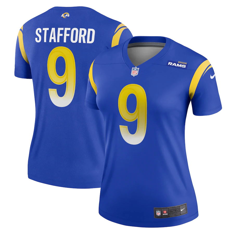 Women Los Angeles Rams #9 Matthew Stafford Nike Royal Limited NFL Jerseys